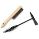 Pack Welding Chipping Hammer and Wire Brush Set &ndash; 11" Hammer with 2 Wood, Black