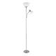 Globe Electric Delilah 72" Silver Torchiere Floor Lamp with Reading Light