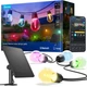 Solar String Lights 33ft 8 LED Dimmable RGBICW IP67 Waterproof Govee Bluetooth
