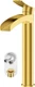 Phiestina Brushed Gold Tall Bathroom Vessel Sink Faucet, Single Hole Single Hand