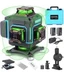 KEZERS Laser Level 360 Self Leveling,4 x 360  Screen Green Laser Level KL4D-03G