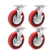 Nefish 8 Inch Heavy Duty Casters Wheels, Industrial Grade Polyurethane Caster...
