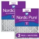 Nordic Pure 20x24x4 (3 5/8) Pleated MERV 8 Air Filters 2 Pack