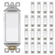 AIDA 20 Pack Light Switch Single Pole Switch, Glossy White