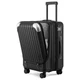 LEVEL8 Grace Hard Shell Carry on Luggage with Front Compartment, 20 Inch Expa...