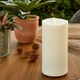 Flameless Candle LED 3.25 x 7 Outdoor Moving Flame Luminara LU5408 Pearl Ivory