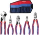 WORKPRO Pliers Set, Premium Cr-V Construction, Includes 6 5-piece, red, Blue 