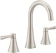 MOEN Ronan 84023SRN 2-Handle Modern Bathroom Faucet - Spot Resist Brushed Nickel