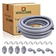 Wocloer 1-1/2 inch 25 Foot Liquid-Tight Conduit Kit, Flexible Non Metallic El...