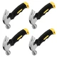 4 Pack 8 Oz Small Hammer Compact Stubby Claw Hammer with Comfortable Grip Min...