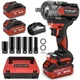 SundpeyPRO Cordless Impact Wrench 750Ft-lbs - 1000N&middot;m Power Gun Red 