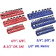 WORKPRO 1/4"/3/8"/1/2" Magnetic Socket Organizer Storage Holder Tray SAE/Metric
