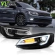 VLAND LED DRL Projector Headlights For 2011-2018 VW Jetta W/Sequential Indicator