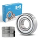 BGR 4 pcs 6203 ZZ EMQ Lubricated Chrome Steel Sealed Ball Bearing, 17x40x12 mm