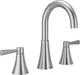 Moen 84023 Ronan Chrome Two-Handle Widespread Modern Bathroom Faucet Chrome