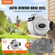 VEVOR Retractable Hose Reel Water Hose Reel 65'x5/8" 180&deg; Swivel Wall-Mounted