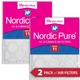 20x25x1 (19_1/2x24_1/2) Nordic Pure Tru Mini Pleat MERV 11 Air Filters 2 Pack