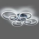 LED Ceiling Light 41.3 Dimmable Remote Flush Mount Black Acrylic 108W Shine Lamp