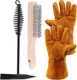 4Pcs 10'' Chipping Hammer with Coil Spring Handle and Wire Brush, Pair of Weldin