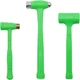 GRIP 3 Pc Deadblow Multi-Purpose Hammer Set - 12 Oz Brass Hammer, 1 Lb Ball Peen