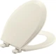 Bemis 500EC Durable Wood Toilet Seat with Easy Clean Hinges, Made in USA, Round,