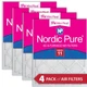 20x25x1 (19_1/2x24_1/2) Nordic Pure Tru Mini Pleat MERV 11 Air Filters 4 Pack