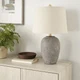 23" Brown Unglazed Ceramic Urn Table Lamp - Nourison