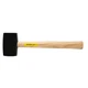 Stanley STHT56144 16oz Rubber Mallet Smooth Face Wood Handle Black