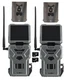 Spypoint Flex S Dark No Glow IR Solar Dual Sim Cellular Trail Camera Kit 2 Pack