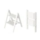 Folding Step Ladder 2 330lb Capacity Aluminum Lightweight White L Taranta Stool