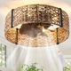 Ganeed 20 Boho Fandelier Ceiling Fan Light Rattan Caged Ceiling Fan Light And