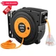 VEVOR Retractable Extension Cord Reel, 45 FT, 45 FT 12AWG, Black & Orange