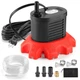 FIDISP Pool Cover Pump, 850 GPH Water Pump for Pool Draining With 4 Hose Adap...