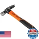 Klein Tools H80820 20-oz Straight-Claw Hammer, Fiberglass Handle, 13"