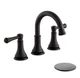 TimeArrow Matte Black 8 inch Widespread Bathroom &lrm;Standard, Black-830Y 