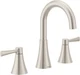 Moen Ronan Spot Resist Brushed Nickel Two-Handle Widespread Modern Bathroom Fauc