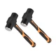 JOIKIT 2 PCS 4lb Sledge Hammer, 14.5 Inch Drilling/Crack Hammer with Forged S...