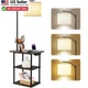 PESRAE Floor Lamp with Table USB Type-C AC Charging LED 3 Color Temp FROM USA 