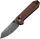 Civivi Yonder Crossbar Lock Guibourtia Wood Folding Damascus Knife 23073BDS2