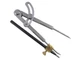 Taytools 469485 6&rdquo; Firm Joint Dividers Compass Brass Pencil Holder Crbd Scriber