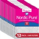 20x25x1 (19_1/2x24_1/2) Nordic Pure Tru Mini Pleat MERV 11 Air Filters 12 Pack