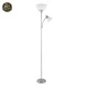 Globe Electric Delilah 72" Silver Torchiere & Reading Lamp
