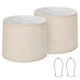 Lampshades Set of 2 Drum 11.6 Top x 12.6 Bottom 9.8 High Beige Seaside village
