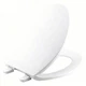 KOHLER K-4774-0 Toilet Seat, With Cover, Plastic, Elongated, White