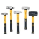 STEELHEAD 5-Piece Fiberglass Handle Hammer & Mallet Set - 16oz Ball-Peen, 32o...