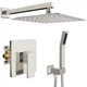 Sr Sun Rise 12 Inch Rainfall Shower Faucet Set - Brushed Nickel