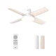 Dreo Ceiling Fans with Lights and Remote, 44'' White Low Profile Ceiling Fan ...