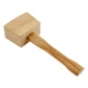 Hordion 1Pcs 9.6 Inch Wooden Mallet Hammer Wood, Ice Wood Heavy Brown