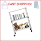 BestOffice | 3-Tier Wire Storage Shelves with Wheels | 23x13x31 | Chrome | Adjus