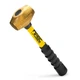 ABC HAMMERS Brass Hammer - 3 lb. Non-Sparking Hammer with 12" Fiberglass Hand...